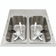 Spaceman 6235-C Twin Twist Soft Serve Machines (Gravity) w/ (2)Flavor Hopper(s), (2)12.7qt Capacity, (350)Serving(s)/hr, Countertop, 206-230v/60/1-ph, NSF Listed