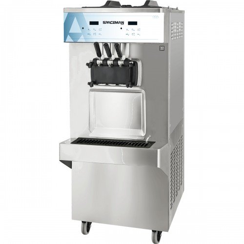 Spaceman 6378A-C High Output Soft Serve Machines (Pressurized) w/ (2)Flavor Hopper(s), (2)13.7qt Capacity, (700)Serving(s)/hr, Floor Model, 206-230v/60/1-ph, NSF Listed