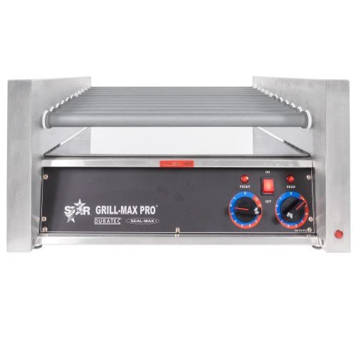 Star 30SC Grill-Max® Hot Dog Roller Grills, Analog Control, Duratec® Coated Roller, (30)Hot Dog(s), 1150w, 9.6amps, 120v/60/1-ph, UL Listed