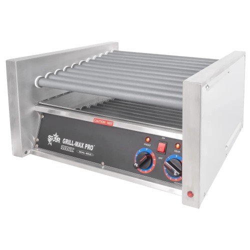 Star 30SC Grill-Max® Hot Dog Roller Grills, Analog Control, Duratec® Coated Roller, (30)Hot Dog(s), 1150w, 9.6amps, 120v/60/1-ph, UL Listed