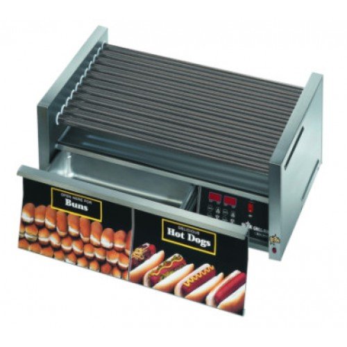 Star 30STBDE Grill-Max® Hot Dog Roller Grills, Bun Drawer, Electronic Control, Staltek® Coated Roller, (30)Hot Dog(s) + (32)Bun(s), 1150w, 9.6amps, 120v/60/1-ph, UL Listed