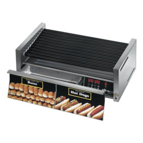 Star 75STBDE Grill-Max® Hot Dog Roller Grills, Bun Drawer, Electronic Control, Staltek® Coated Roller, (75)Hot Dog(s) + (48)Bun(s), 1730w, 14.4amps, 120v/60/1-ph, UL Listed