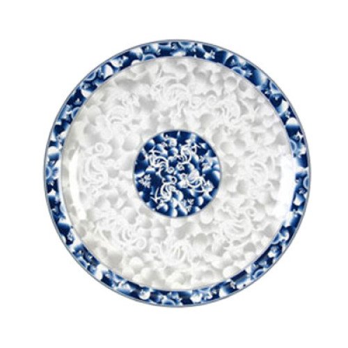 Thunder Group 1010DL Blue Dragon Plates, Melamine, Round, 10-3/8(w) x 10-3/8(d) x 7/8(h) inch, NSF Listed – 1 dozen