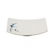 Thunder Group 1504BB Blue Bamboo BBQ Plates, Rectangular, Melamine, 6-3/4(w) x 4-1/2(d) x 1-1/8(h) inch, NSF Listed – 1 dozen