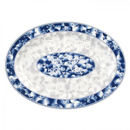 Thunder Group 2009DL Blue Dragon Platter, Oval, Melamine, 9(w) x 6-5/8(d) x 3/4(h) inch, NSF Listed – 1 dozen