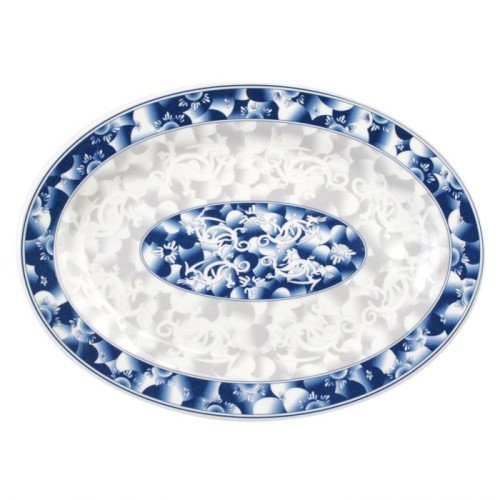 Thunder Group 2010DL Blue Dragon Platter, Oval, Melamine, 9-7/8(w) x 7-1/4(d) x 3/4(h) inch, NSF Listed – 1 dozen