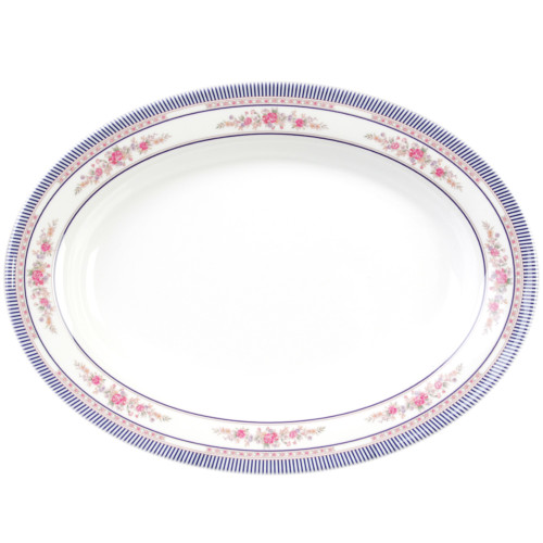 Thunder Group 2012AR Rose Platter, Oval, Melamine, 12(w) x 8-5/7(d) x 7/8(h) inch, NSF Listed – 1 dozen