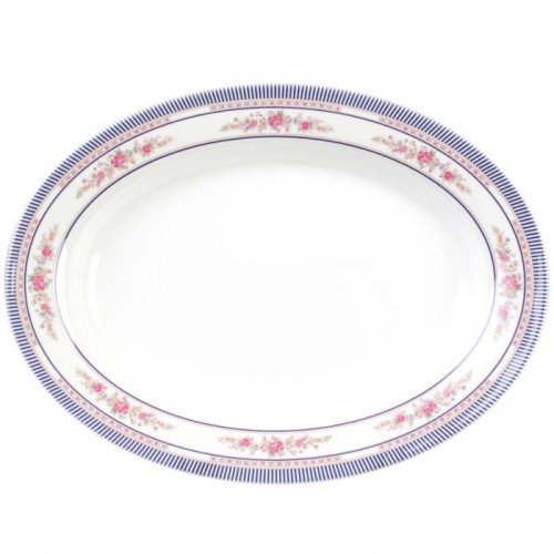 Thunder Group 2014AR Rose Platters, Oval, Melamine, 14(w) x 10(d) x 1-1/8(h) inch, NSF Listed – 1 dozen