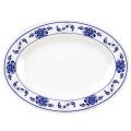 Thunder Group 2014TB Blue Lotus Platters, Oval, Melamine, 14(w) x 10(d) x 1-1/8(h) inch, NSF Listed – 1 dozen