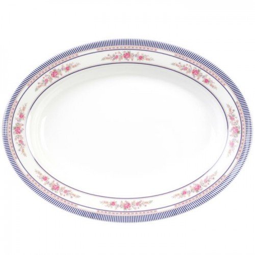 Thunder Group 2016AR Rose Platters, Oval, Melamine, 16(w) x 11-5/8(d) x 1-1/4(h) inch, NSF Listed – 1 dozen