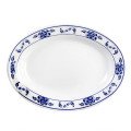 Thunder Group 2109TB Blue Lotus Deep Platters, 7oz, Oval, Melamine, 9(w) x 6-3/4(d) x 1-1/4(h) inch, NSF Listed – 1 dozen