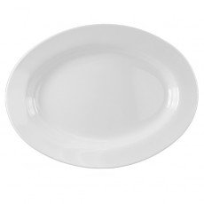 Thunder Group 2112TW Imperial Platters, Deep, 16oz, Oval, Melamine, 12(w) x 9(d) x 1-5/6(h) inch, NSF Listed – 1 dozen