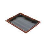 Thunder Group 2406TM Tenmoku Plates, 8oz, Rectangular, Wave, Melamine, 6-1/4(w) x 4-3/4(d) x 1(h) inch, NSF Listed – 1 Dozen