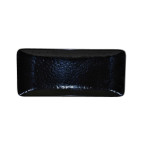 Thunder Group 24110BK Plates, Rectangular, Wave-edged, Black, Melamine, 11.25(w) x 5(d) x 3/4(h) inch, NSF Listed – 1 dozen