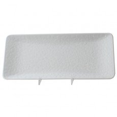 Thunder Group 24110WT Plates, Rectangular, Wave-edged, White, Melamine, 11.25(w) x 5(d) x 3/4(h) inch, NSF Listed – 1 dozen