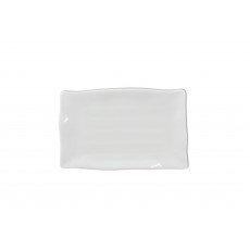 Thunder Group 24120WT Plates, Rectangular, Wave-edged, White, Melamine, 11.25(w) x 7.25(d) x 3/4(h) inch, NSF Listed – 1 dozen