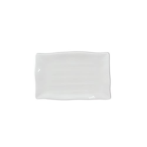 Thunder Group 24120WT Plates, Rectangular, Wave-edged, White, Melamine, 11.25(w) x 7.25(d) x 3/4(h) inch, NSF Listed – 1 dozen