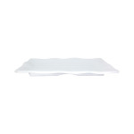 Thunder Group 24120WT Plates, Rectangular, Wave-edged, White, Melamine, 11.25(w) x 7.25(d) x 3/4(h) inch, NSF Listed – 1 dozen