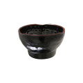 Thunder Group 3704TM Tenmoku Rice Bowls, 10oz, Melamine, Round, Wavy, 4-1/2(w) x 4-1/2(d) x 2-5/8(h) inch, NSF Listed – 1 dozen
