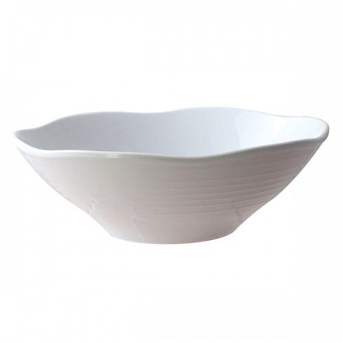 Thunder Group 39093WT Soup Bowls, 45oz, Wave Round, White Melamine, 9(w) x 9(d) x 3(h) inch, NSF Listed – 1 dozen