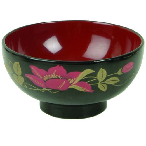 Thunder Group 45-5 Miso Soup Bowl, 9oz, Round, Wood, Decorative Exterior, 4-3/4(w) x 4-3/4(d) x 2-1/4(h) inch – 1 dozen