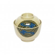 Thunder Group 3502J Wei Miso Bowl with Lid, 9oz, Round, Melamine, Yellow, 4(w) x 4(d) x 3-7/8(h) inch, NSF Listed – 10 each