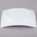 Thunder Group 24010WT Plates, Flare, Square, White, Melamine, 10(w) x 10(d) x 1-3/4(h) inch, NSF Listed – 1 dozen