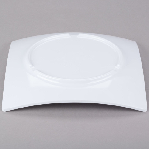 Thunder Group 24010WT Plates, Flare, Square, White, Melamine, 10(w) x 10(d) x 1-3/4(h) inch, NSF Listed – 1 dozen