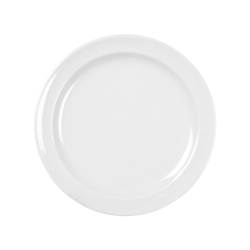 Thunder Group NS109W Nustone Plates, Round, White Color, Melamine, 9(w) x 9(d) x 3/4(h) inch, NSF Listed -  1 dozen