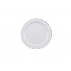 Thunder Group NS108W Nustone Plates, Round, White Color, Melamine, 8(w) x 8(d) x 3/4(h) inch, NSF Listed -  1 dozen