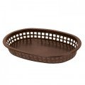 Thunder Group PLBK1034B Baskets, Oblong, Brown Color, Polypropylene Plastic, 10-3/4(w) x 7(d)x 1/2(h) inch – 1 dozen
