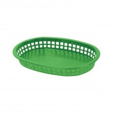Thunder Group PLBK1034G Baskets, Oblong, Green Color, Polypropylene Plastic, 10-3/4(w) x 7(d) x 1-1/2(h) inch – 1 dozen
