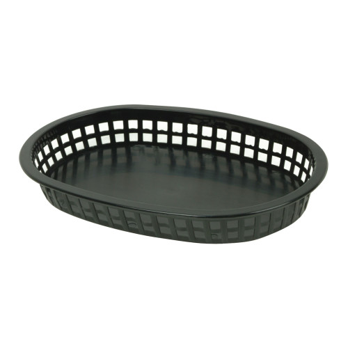 Thunder Group PLBK1034K Baskets, Oblong, Black Color, Polypropylene Plastic, 10-3/4(w) x 7(d) x 1-1/2(h) inch – 1 dozen