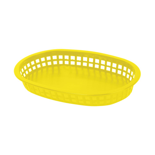 Thunder Group PLBK1034Y Baskets, Oblong, Yellow Color, Polypropylene Plastic, 10-3/4(w) x 7(d) x 1-1/2(h) inch – 1 dozen