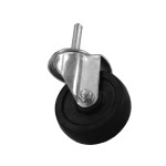 Thunder Group PLCB3140 Stem Casters, Rubber Wheel, w/o Brake, (198)lb(s) Capacity, 3-1/3 inch diameter, NSF Listed