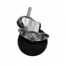 Thunder Group PLCB3140B Stem Casters, Rubber Wheel, w/ Brake, (198)lb(s) Capacity, 3-1/3 inch diameter, NSF Listed