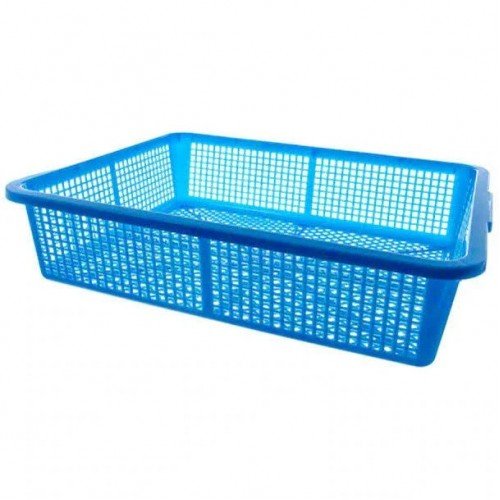 Thunder Group PLFB001-B Colanders, Rectangular, Perforated, Plastic, Blue Color, 21-3/4(w) x 17(d) x 5(h) inch