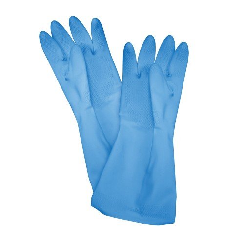 Thunder Group PLGL004BU Dishwashing Gloves, Small, Natural Latex, Blue Color, Washable, Reusable, 12(w) x 3-7/8(d) x 0.5(h) inch – 1 dozen