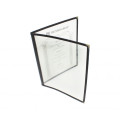 Thunder Group PLMENU-2BL Double Menu Cover, (4)view(s), Plastic Laminate, Black Trim, 8-1/2(w) x 11(d) x 1/4(h) inch