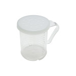 Thunder Group PLRDH003 Shaker/Dredge, 10oz, Lids and Handle, Clear Polycarbonate