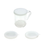 Thunder Group PLRDH003 Shaker/Dredge, 10oz, Lids and Handle, Clear Polycarbonate