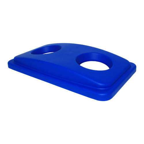Thunder Group PLTC023RC Blue Color Polypropylene Plastic Recycle Lid for Bottle/Can, 20-2/3in x 11-3/5in x 3in, 1 each