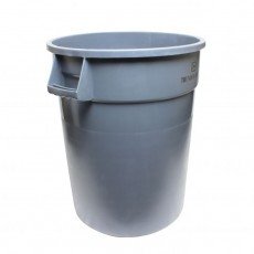 Thunder Group PLTC032G Trash Cans, Round , (32)Gallon(s), Grey HDPE Plastic