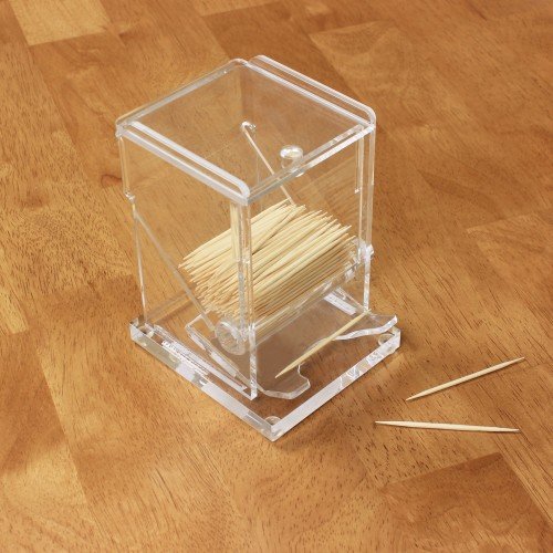 Thunder Group PLTD003 Toothpick Dispenser, Clear, Acrylic, 3.75(w) x 3.5(d) x 5(h) inch