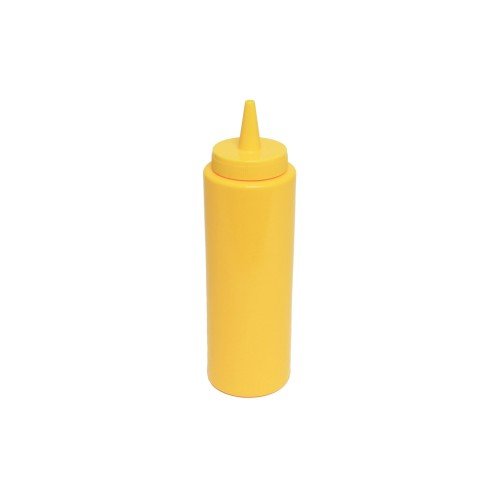 Thunder Group PLTHSB008Y Squeeze Bottle, 8oz, Yellow, PP Plastic, 2(w) x 2(d) x 7(h) inch – 1 dozen