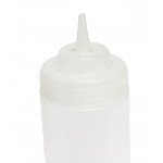 Thunder Group PLTHSB016CW Squeeze Bottle, Wide-Mouth, 16oz, Translucent, PP Plastic, 2-3/4(w) x 2-3/4(d) x 7-5/8 inch – 6 each