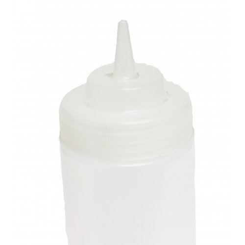 Thunder Group PLTHSB016CW Squeeze Bottle, Wide-Mouth, 16oz, Translucent, PP Plastic, 2-3/4(w) x 2-3/4(d) x 7-5/8 inch – 6 each
