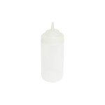 Thunder Group PLTHSB016CW Squeeze Bottle, Wide-Mouth, 16oz, Translucent, PP Plastic, 2-3/4(w) x 2-3/4(d) x 7-5/8 inch – 6 each