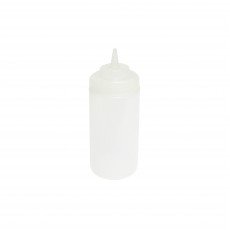 Thunder Group PLTHSB016CW Squeeze Bottle, Wide-Mouth, 16oz, Translucent, PP Plastic, 2-3/4(w) x 2-3/4(d) x 7-5/8 inch – 6 each