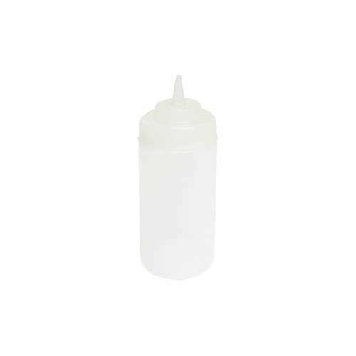 Thunder Group PLTHSB016CW Squeeze Bottle, Wide-Mouth, 16oz, Translucent, PP Plastic, 2-3/4(w) x 2-3/4(d) x 7-5/8 inch – 6 each